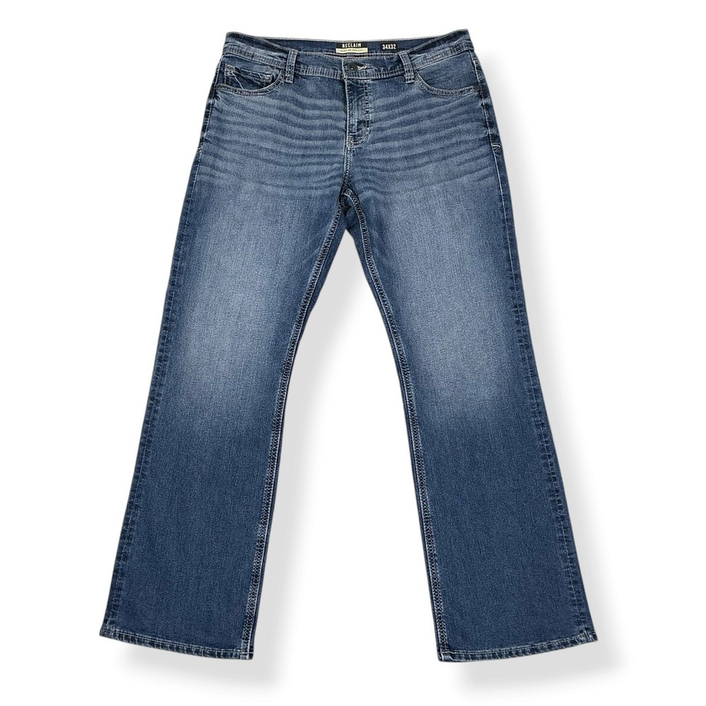 BKE Reclaim Jeans Men 34x32 Blue Regular Bootcut Denim NWOT
